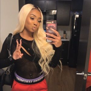 Net Crewneck Bodysuit by Ricki Brazil